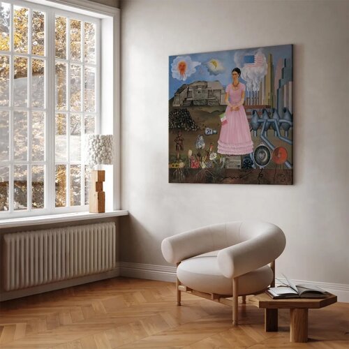  Slika - Frida Kahlo &amp;ndash; Self-Portrait on the Borderline Between Mexico and the United States 40x40 Akustična Slike