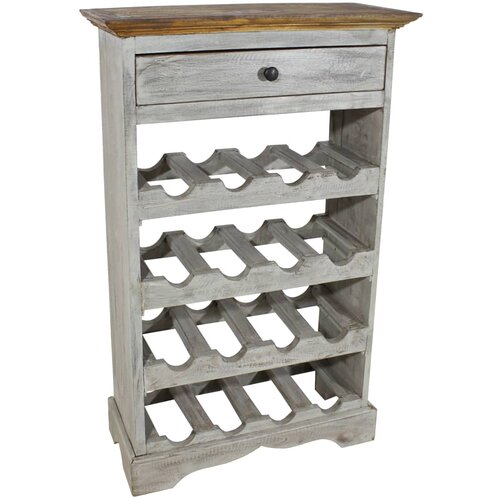VidaXL stalak za vino masivno obnovljeno drvo 55x23x85 cm Slike