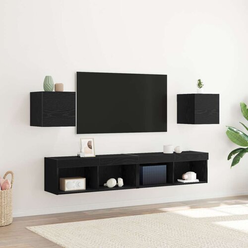  Zidni TV ormari 2 kom Crni hrast 30 5x30x30 cm Cene