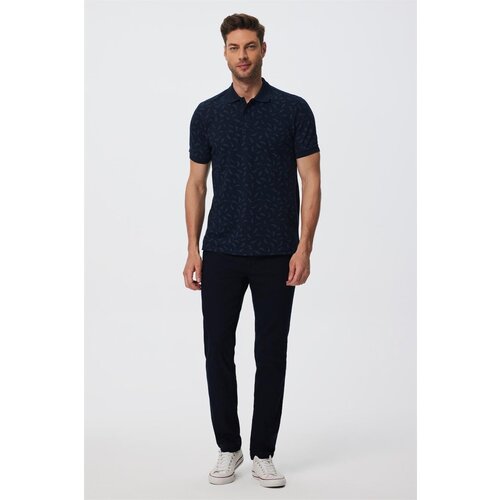 Lee Cooper Newpine Men&amp;#039;s Polo Neck T-shirt Navy Blue Slike