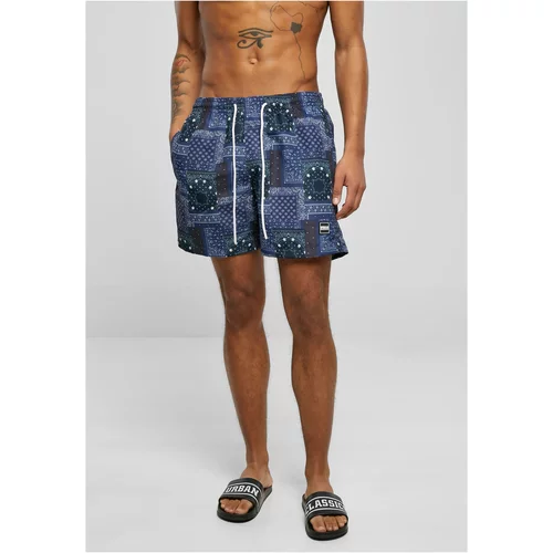 UC Men Patterned swimsuit shorts with navy scarf aop