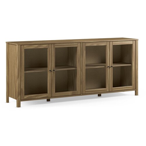 Marckeric Vitrina iz masivnega bora v naravni barvi 186x80x40 cm Alessandra &ndash; Cene