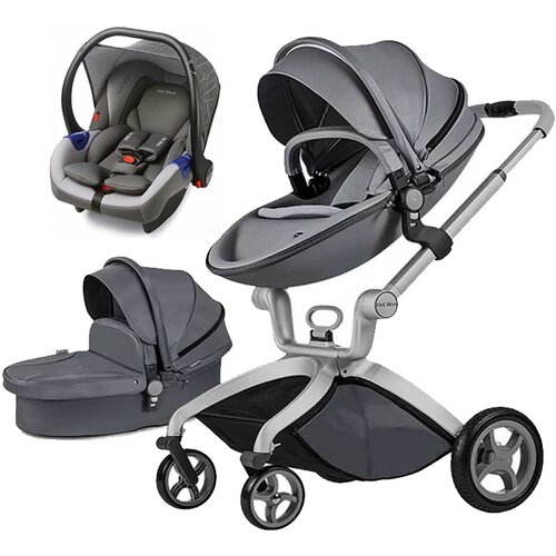 Hot Mom kolica za bebe dark grey 3u1, 0m+ F22D.GREY3u1 Slike