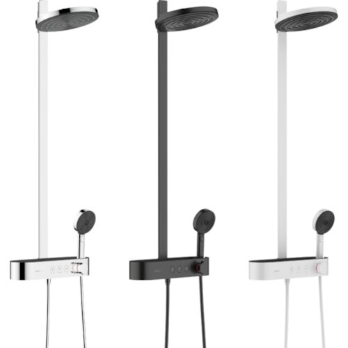Hansgrohe tu&amp;scaron; set s termostatsko armaturo Pulsify SHP 260 2jet, mat bel (24240700) Slike