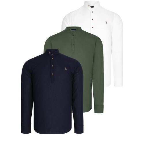 Dewberry TRIPLE SET G783 JUDGE COLLAR SHIRT-NAVY-WHITE-KHAKI Cijene