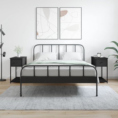  Noćni ormarići 2 kom crni 30 x 60 x 60 cm od konstruiranog drva Cijene