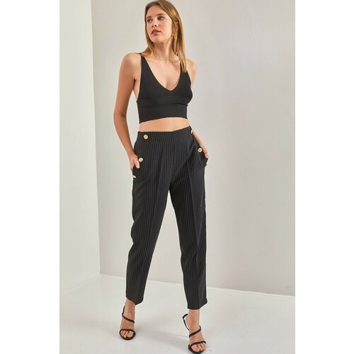 Bianco Lucci Pants - Black - Relaxed Cene