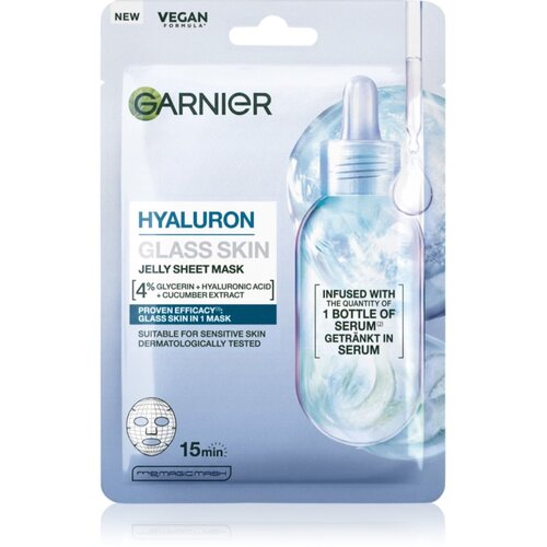 Garnier Hyaluron Glass Skin hidratantna sheet maska s hijaluronskom kiselinom 27 g Slike