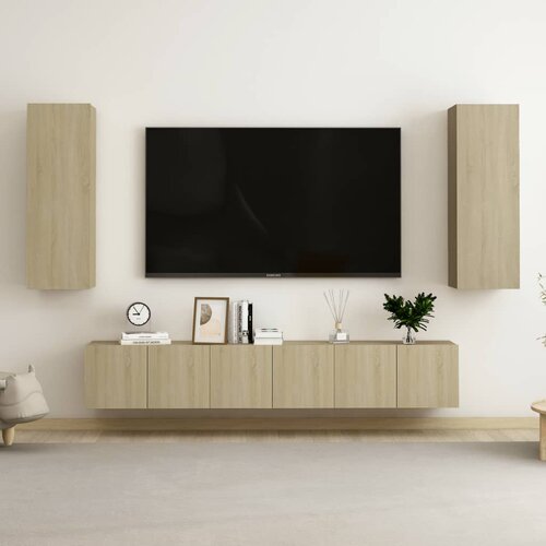 vidaXL 5-dijelni set TV ormarića boja hrasta sonome od iverice Cijene