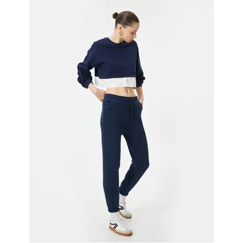 Koton Jogger Sweatpants with Tie Waist Pocket