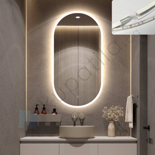  Ogledalo LED ovalno 60&amp;times;100 Madrid AquaLux Slike