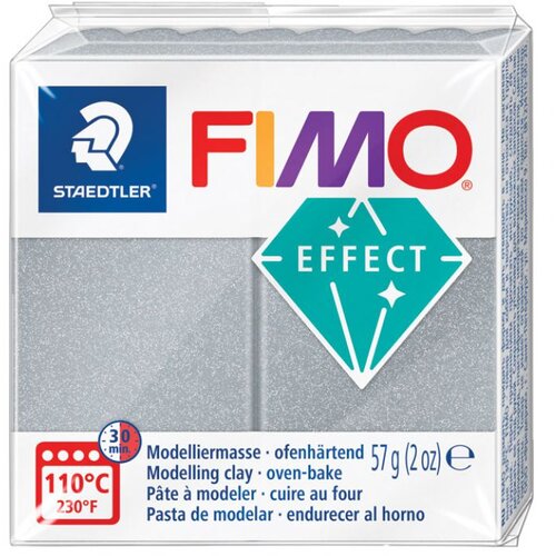  MASA ZA MODELIRANJE 57G FIMO EFFECT METALLIC STAEDTLER 8010-81 METALIK SREBRNA Slike
