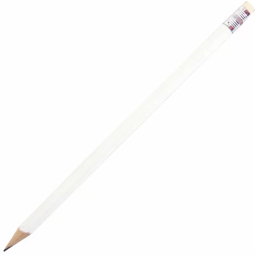  Grafitni svinčnik z radirko, HB, bel