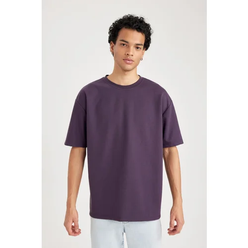 Defacto Oversize Fit Crew Neck Short Sleeve Basic Heavy Fabric T-Shirt