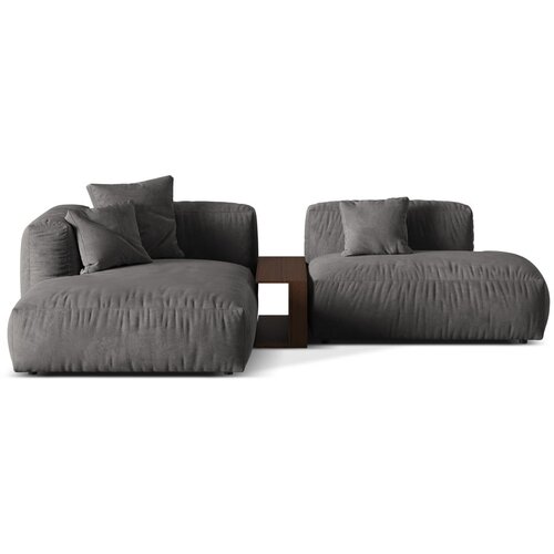Micadoni Siva kutna garnitura od boucl&amp;eacute; tkanine (s lijevim kutom) Martina &amp;ndash; Home Slike