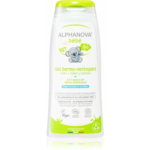 Alphanova Baby Bio gel za prhanje in šampon 2v1 za otroke od rojstva 200 ml