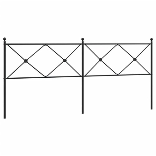 Maison Chic kovinsko posteljno vzglavje - vzglavna omarica - nočna omarica črno 200 cm, (21704506) Slike