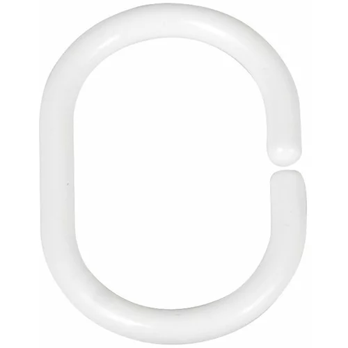 Wenko set s 12 bijelih prstena za šipku za tuš zavjesu Shower Hooks