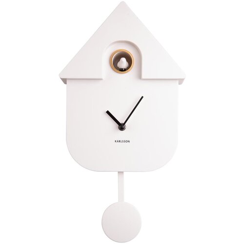 Karlsson bijeli zidni sat s klatnom Modern Cuckoo, 21,5 x 41,5 cm Cijene