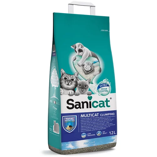 Sanicat Clumping Multicat pesek za mačke - Varčno pakiranje: 2 x 12 l