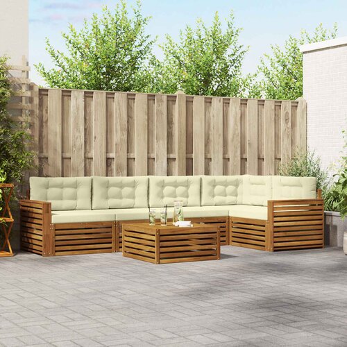  Set vanjskih sofa 6 kom. Prirodna i krem Cijene