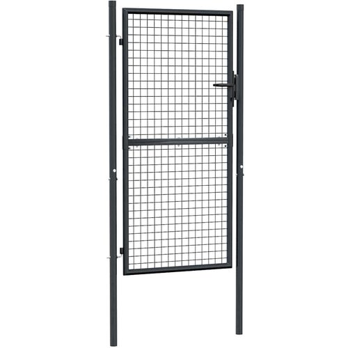  Mrežasta vrtna vrata pocinkano jeklo 100x225 cm siva Cene