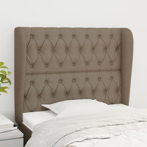 The Living Store vzglavje z u&amp;scaron;esi taupe 103x23x118/128 cm blago - vzglavje, (21418760) Slike