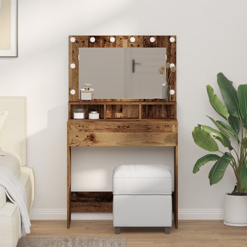 vidaXL stari les trden les 79 x 41 x 135 cm toaletna miza pravokotna Cene
