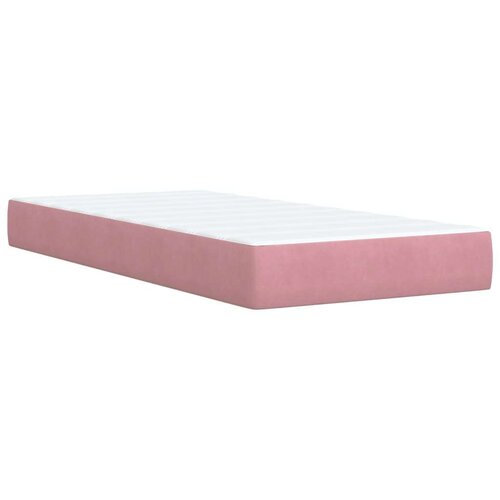 VidaXL box spring krevet s madracem ružičasti 90x200 cm bar&amp;scaron;unasti Slike