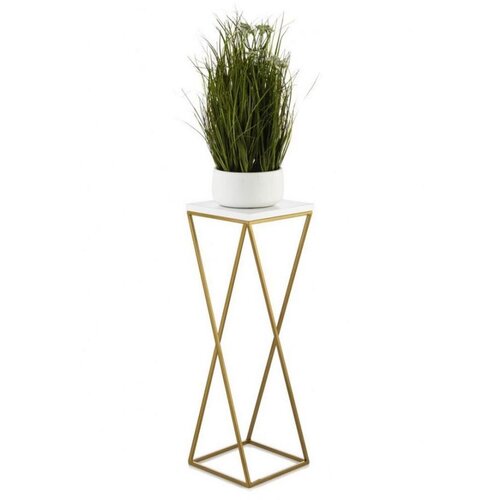  Stalak za cveće LOFT 70x24 cm zlatna/bela Cene