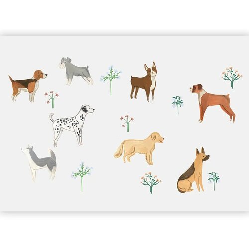  Foto tapeta - Doggies - a Subtle Illustration for Children 500x350 Vodootporna Cene