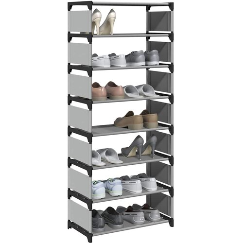 vidaXL Stalak za cipele 8 slojeva sivi 54x28x124 cm netkana tkanina Cijene