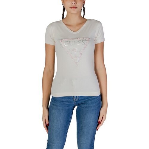 Guess Majice s kratkimi rokavi SS VN PYTHON TRIANGLE W5RI21 J1314 Bela Cene