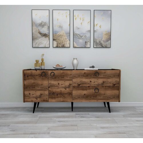 Hanah home konzolni sto Line, 62.9 x75 x40 cm, Braon Slike
