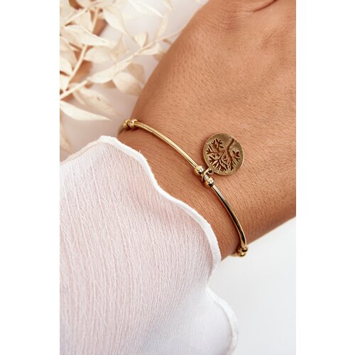 Boto Women&amp;#039;s Slip-On Steel Bracelet Tree Gold Slike