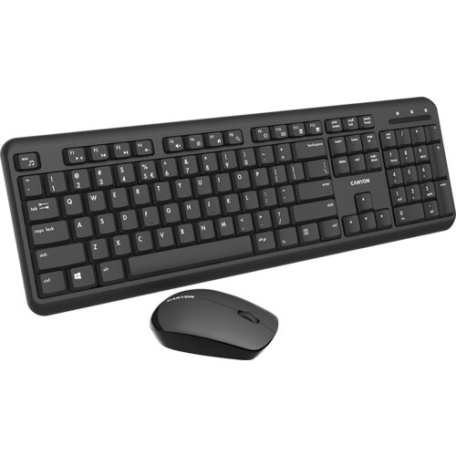 Canyon SET-W20 EN/AD Keyboard+Mouse Velvet Wireless Black Slike