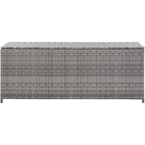  Vrtna kutija za pohranu siva 150 x 50 x 60 cm od poliratana Slike