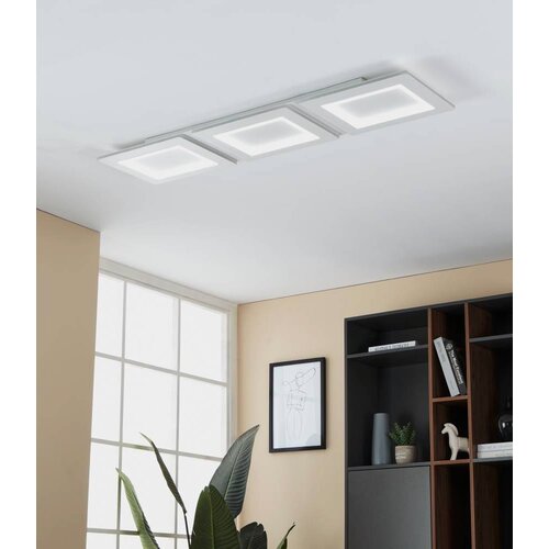 Eglo LED stropna svetilka Padrogiano (Do x &amp;Scaron; x V: 120 x 30 x 5 cm, Hladno bela, Jeklo, Bela, Možnost zatemnitve) Slike
