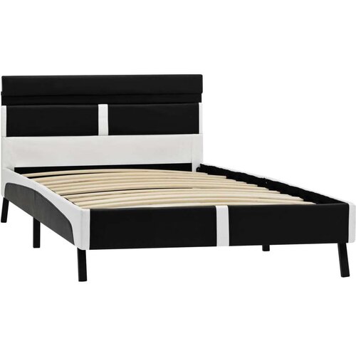  Za krevet od umjetne kože s LED svjetlom crni 90 x 200 cm Slike