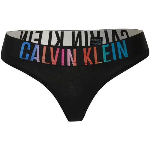 Calvin Klein Underwear Tanga gaćice 'Intense Power Pride' azur / ljubičasta / neonsko crvena / crna
