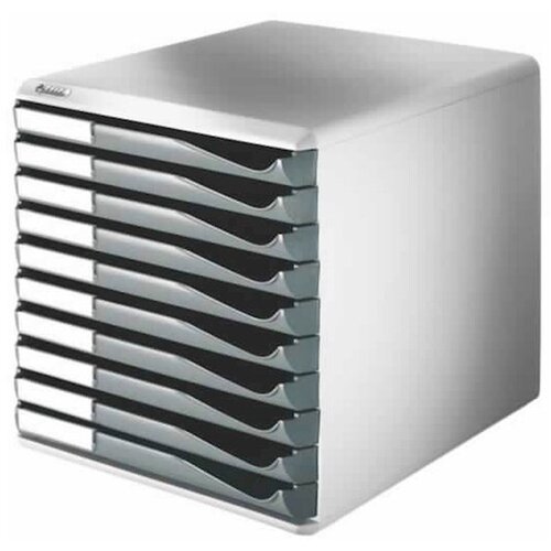 Esselte Leitz predalnik, 10 predalov, temno siv 5281 89 Slike