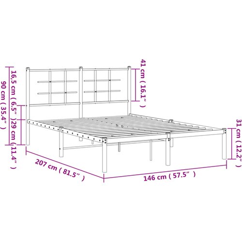  okvir za krevet s uzglavljem crni 140x200 cm Slike