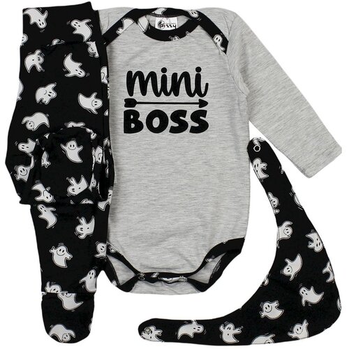 Modna kućica Dizzy ,Komplet za bebe Mini Boss, mali sivi, gegice+body+slinček 536260MBS Slike