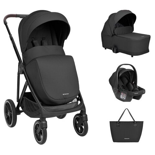 Kikka Boo Kolica Chiara 3in1 set sa I-SIZE autosedi&amp;scaron;tem i tvrdom korpom Black Slike