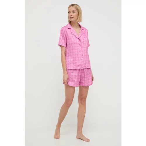 Guess Pižama ženska, roza barva, O4GX03 WFTE2