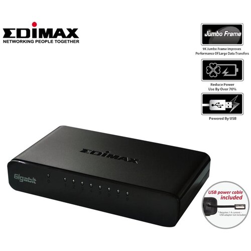Edimax ES-5800G V3 network switch Unmanaged Gigabit Ethernet (10 /100 /1000) Black Cijene