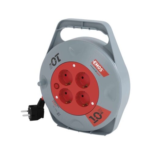  Kolutni podaljšek 10 m / 4 vtičnice / črni / PVC / 230 V / 1 mm2 Cene