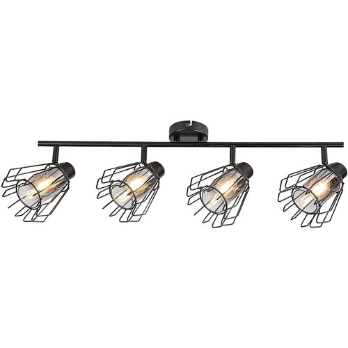 Rabalux plafonska spot lampa Emerencia, 4xE14, Crna Slike