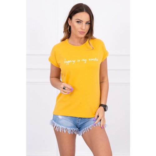 Kesi Blouse Shopping is my cardio mustard Slike