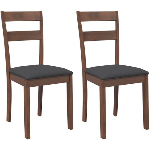 Maison Chic Jedilni stoli - Vzorci stoli z blazinami 2 kosa Brown Solid Wood Rubber A1470, (22031109) Slike